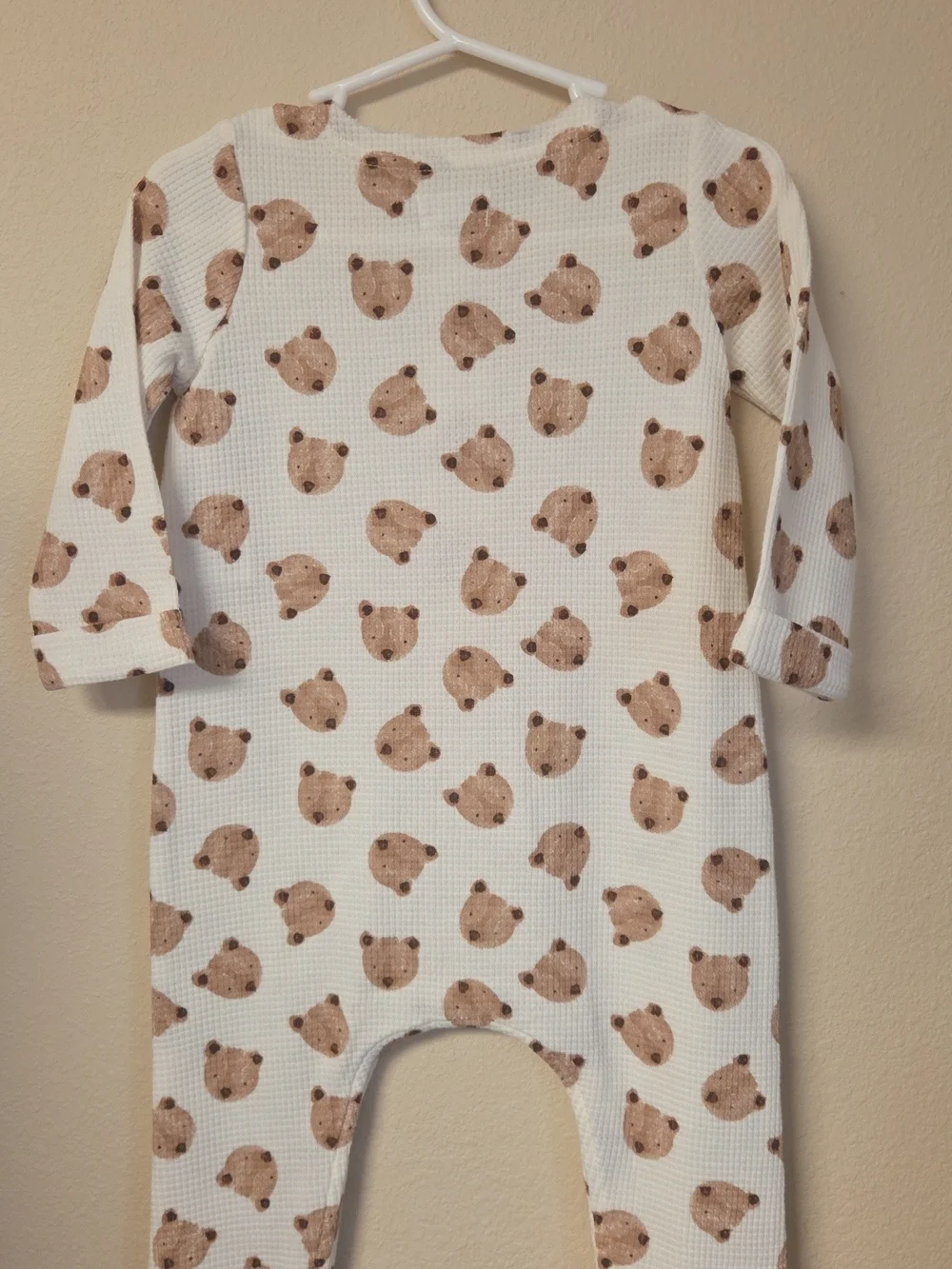 Mud Pie Cream One-Piece with Brown Bear Faces